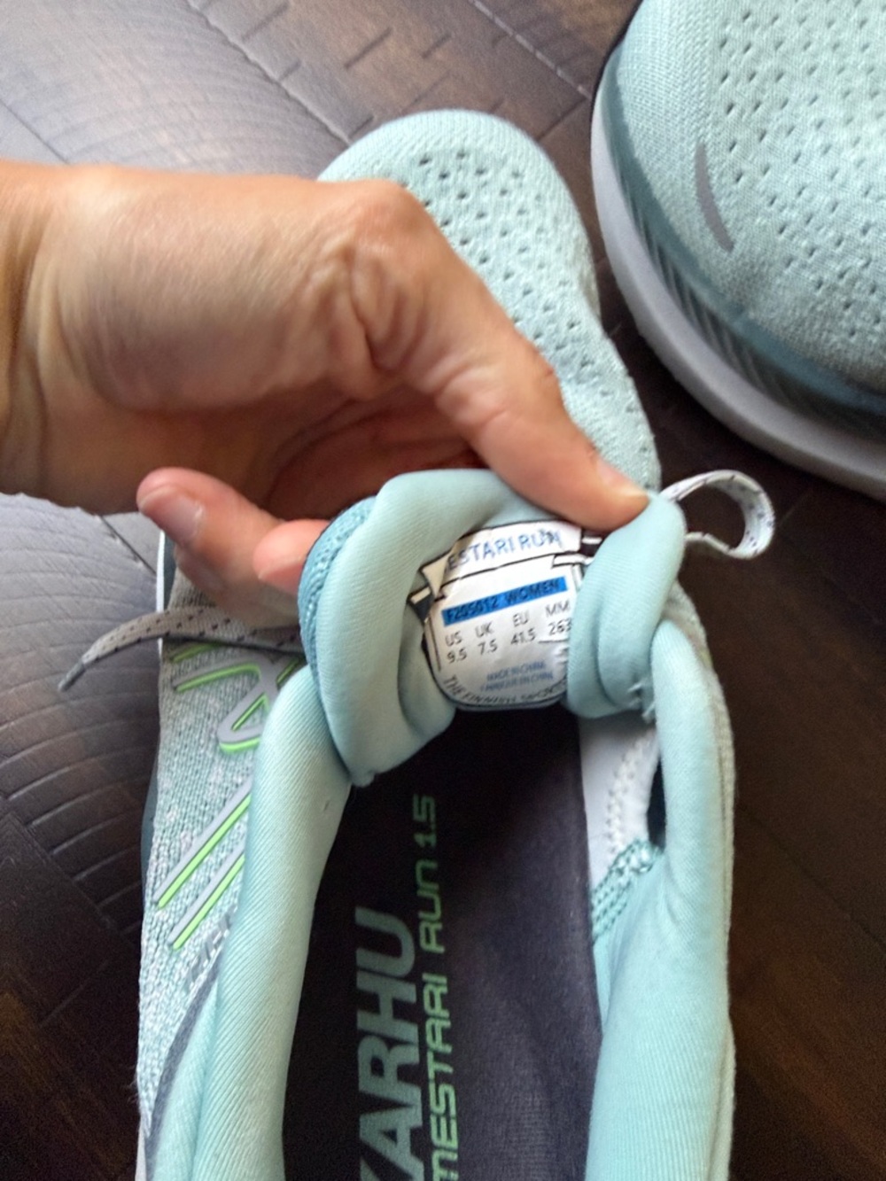 2 Pair of Lightweight Running Shoes - Neon Yellow puma and mint green Karhu run - Picture 4 of 15